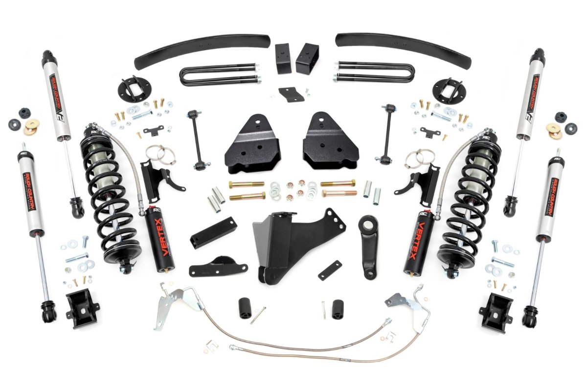 Ford F-350 Super Duty Suspension Lift Kit - Rough Country - 6 Inch, Coilover, Adjustable V2 - '08-'10